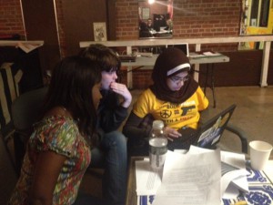 Youth organizers from NC Heat learn to use Indiemapper software during a school-to-prison pipeline mapping workshop.